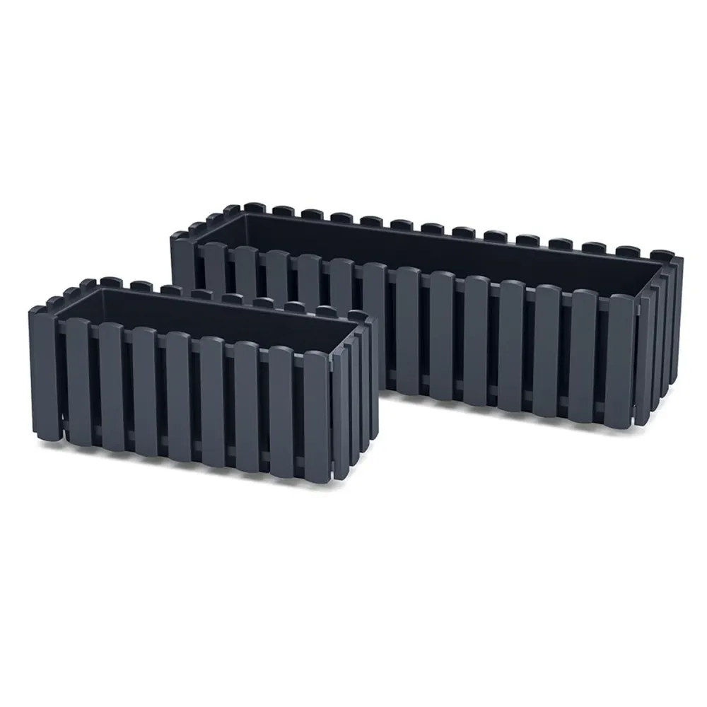 Window Box Flower Pot Planter Balcony Outdoor Indoor Traditional Fency Case con Struttura Alluminio