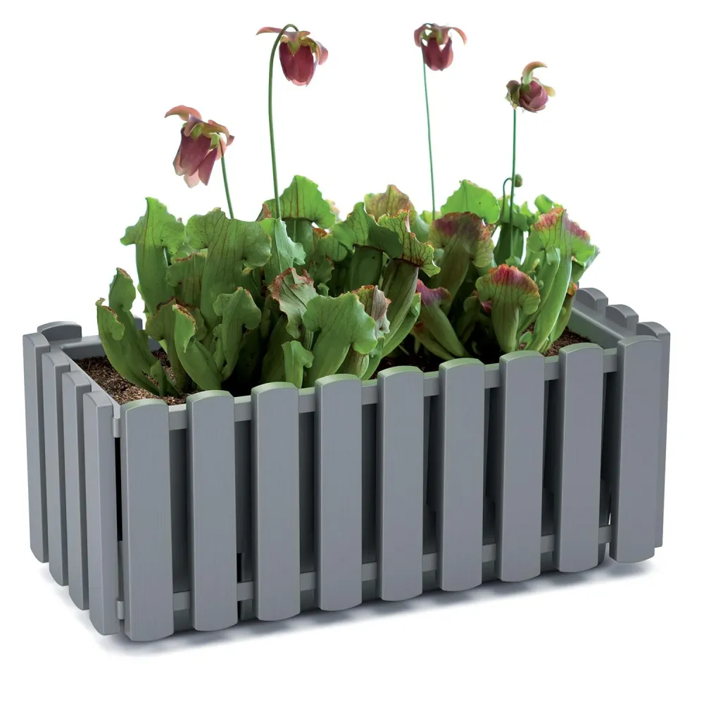 Window Box Flower Pot Planter Balcony Outdoor Indoor Traditional Fency Case con Struttura Alluminio