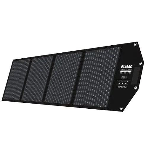 Pannello solare pieghevole ELMAG SOLAR 220 - monocristallino 18VDC 220Wp per centrali elettriche portatili 52953 con Panne...