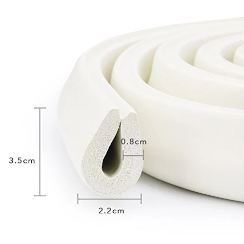 Vicloon Protezioni per Bordi, 2M * 2 Set Simpatico Rullo Latte Bianco(2M*2)