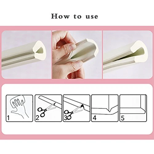 Vicloon Protezioni per Bordi, 2M * 2 Set Simpatico Rullo Latte Bianco(2M*2)