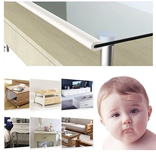 Vicloon Protezioni per Bordi, 2M * 2 Set Simpatico Rullo Latte Bianco(2M*2)