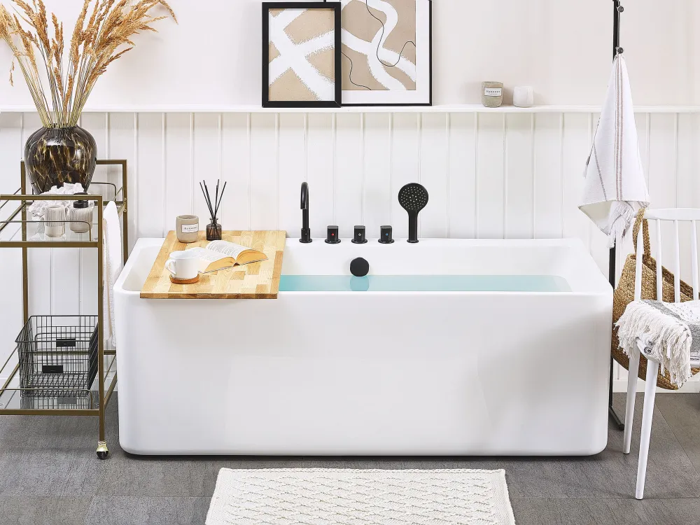 Vasca da bagno bianca freestanding rettangolare 170 x 75 cm QUATRE