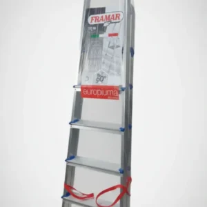 Framar Europiuma Scala Alluminio 6 Gradini | Portata 150kg | Altezza Lavoro 347cm | Certificata EN 131 e TUV SUD | Made Italy