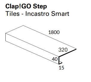 PROFILO PER GRADINI DÉCO CLAP! GO STEP COORDINATO TILES (2 PZ)