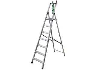 Scala Alluminio Euroscala Piu' Su En131 - 9 gradini cm.62x16,6x286h (205h pedana) kg.10,2