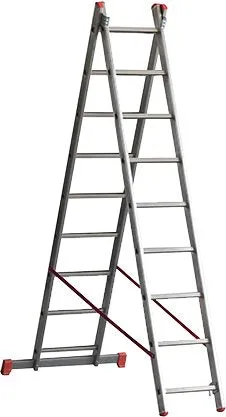 scala due elementi 'or2' 11+11 gradini - h. 5,40 mt - montante 84x25 mm