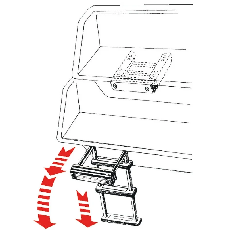 Scaletta inox scomparsa 3 gradini