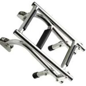 Scaletta Pieghevole Acciaio Inox 6 Gradini 132 X 25,5 Cm