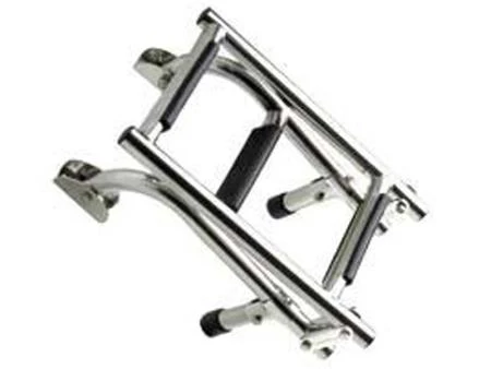 Scaletta Pieghevole Acciaio Inox 6 Gradini 132 X 25,5 Cm