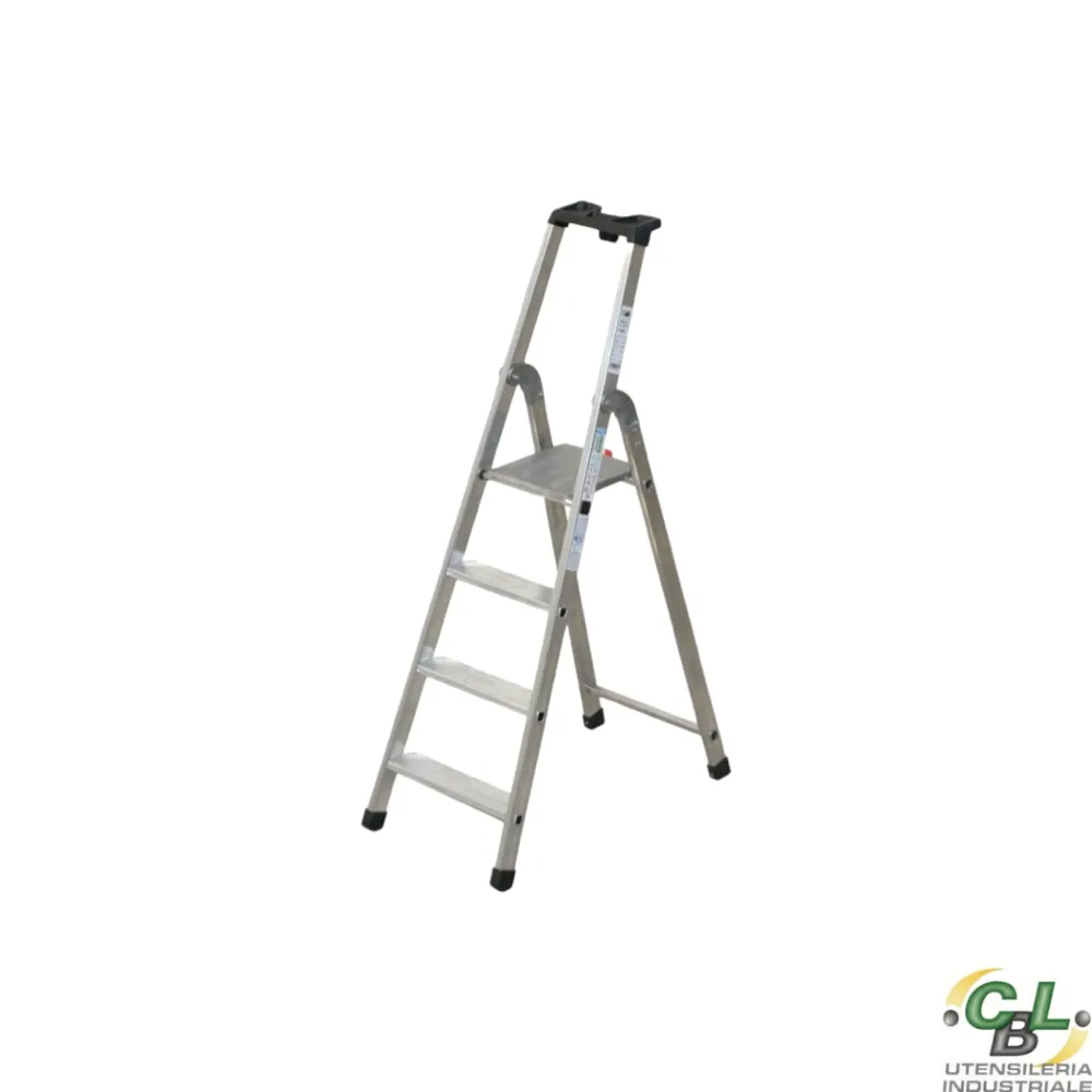 TECNOSCALA "QUADRA" ALLUMINIO 4 GRADINI