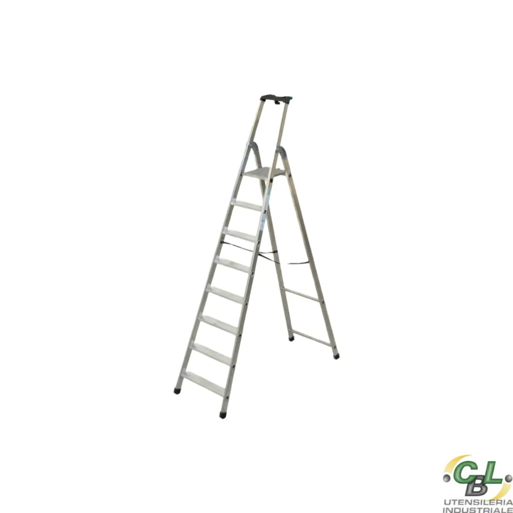 TECNOSCALA "QUADRA" ALLUMINIO 8 GRADINI