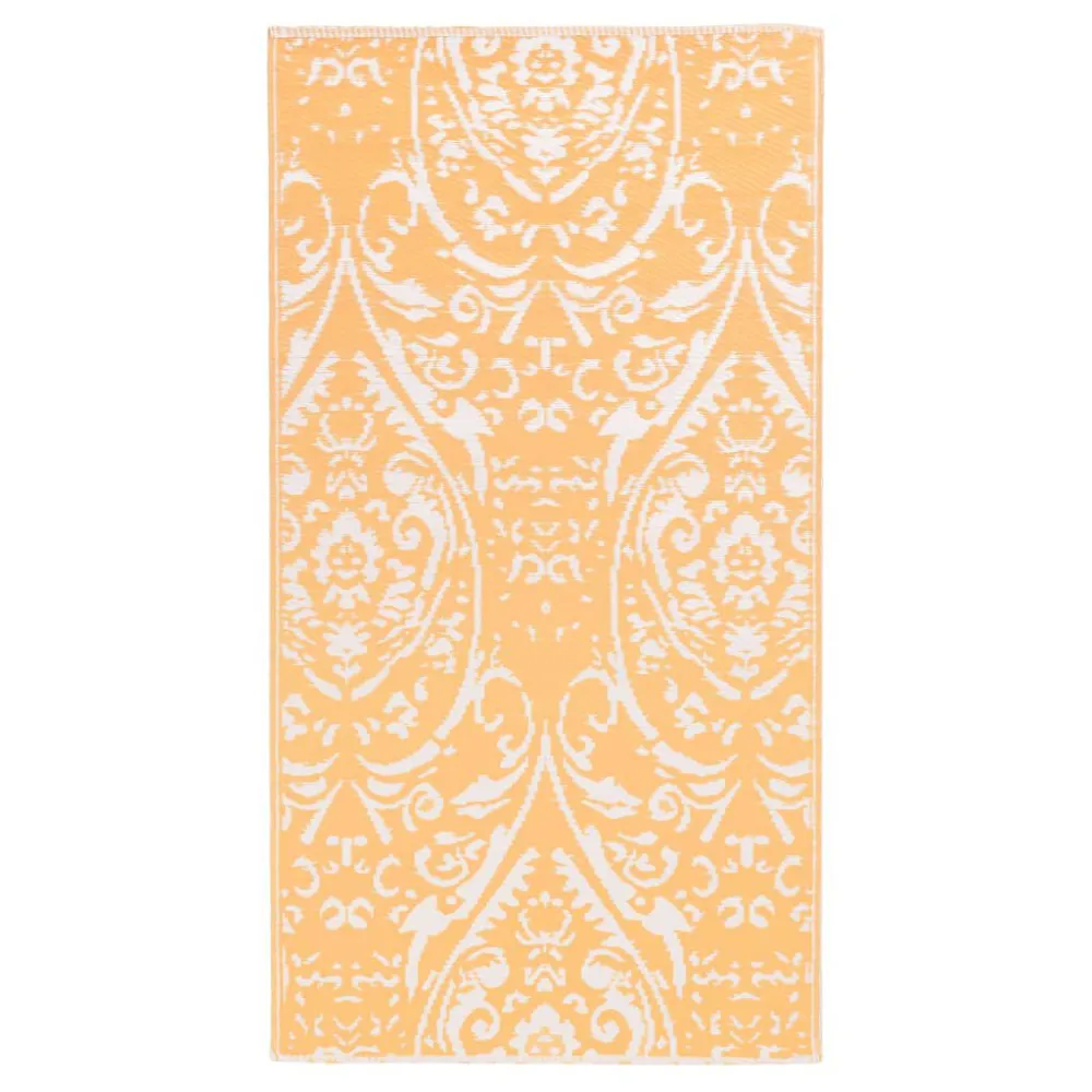 Tappeto da Esterni Arancione e Bianco 80x150 cm PP