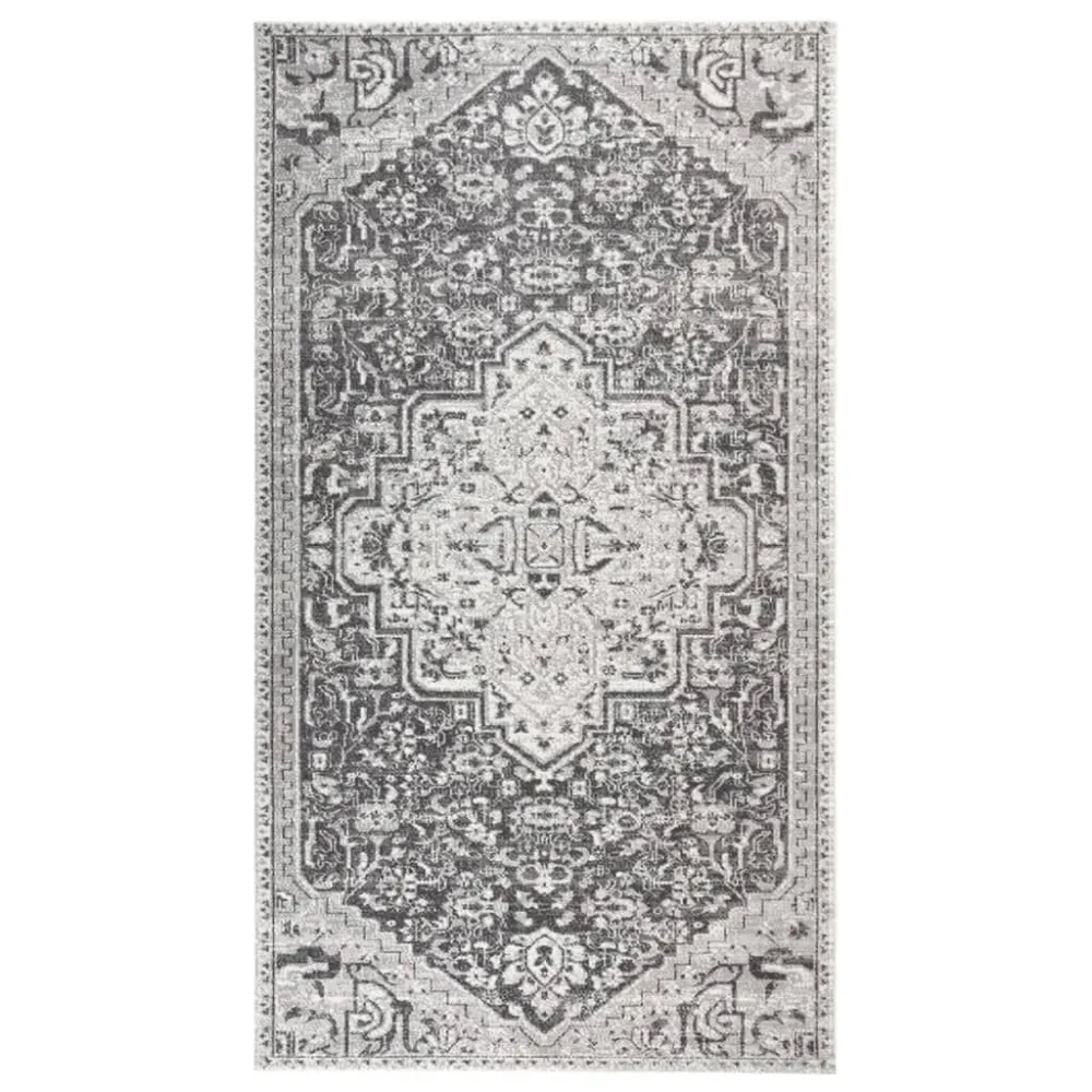 Tappeto da Esterni Tessitura Piatta 115x170 cm Grigio Trasparente