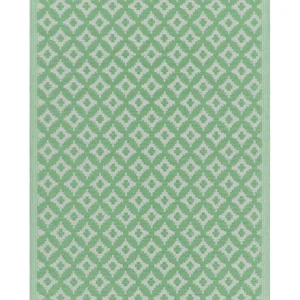 Tappeto da esterno con forme geometriche 120 x 180 cm verde trasparente THANE