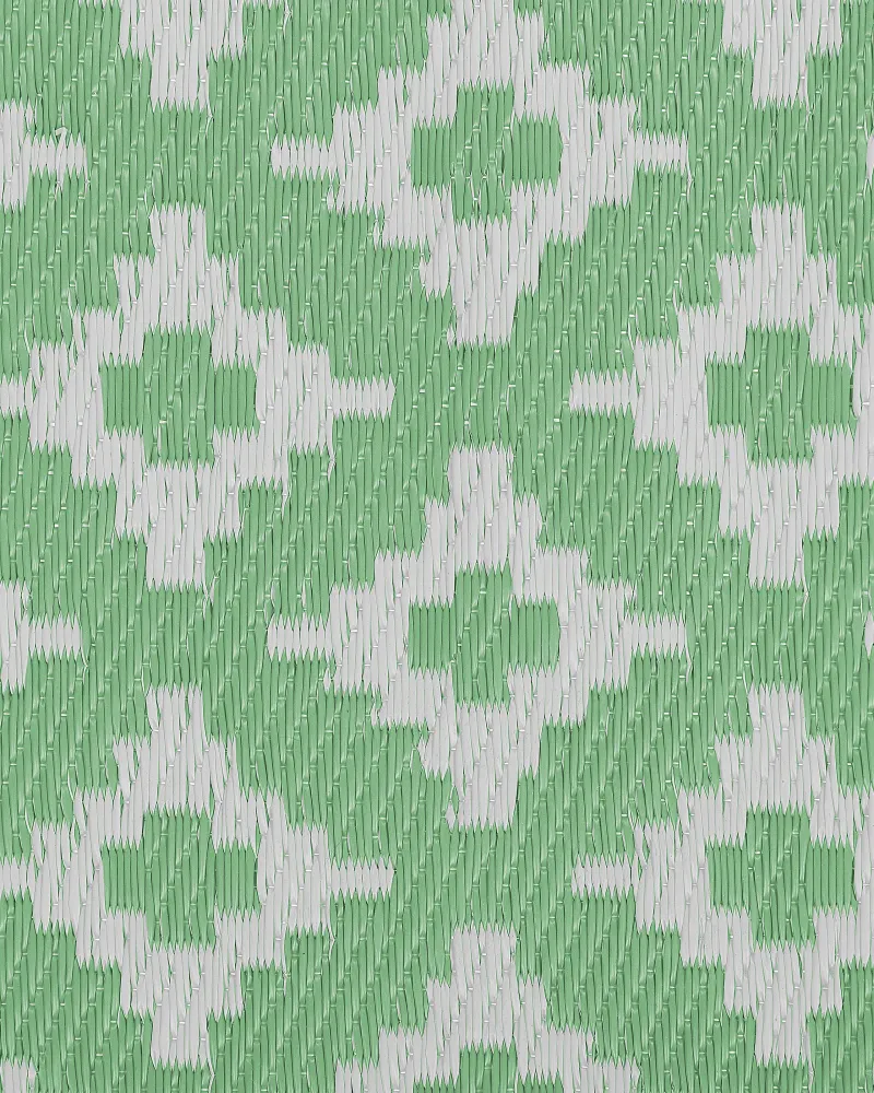 Tappeto da esterno con forme geometriche 120 x 180 cm verde trasparente THANE