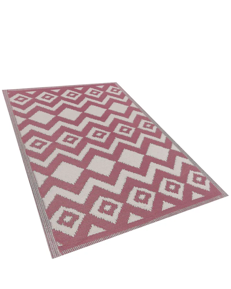 Tappeto da esterno rosa 120 x 180 cm DEWAS