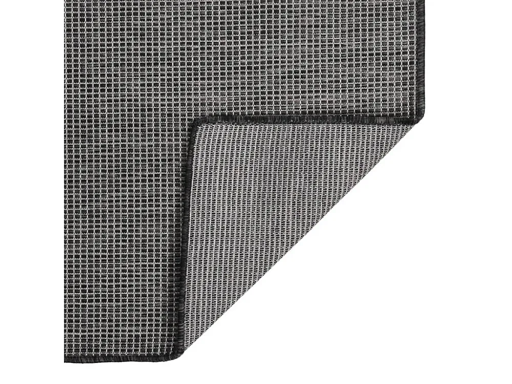 Tappeto da esterno tessitura piatta 120x170 cm Grigio