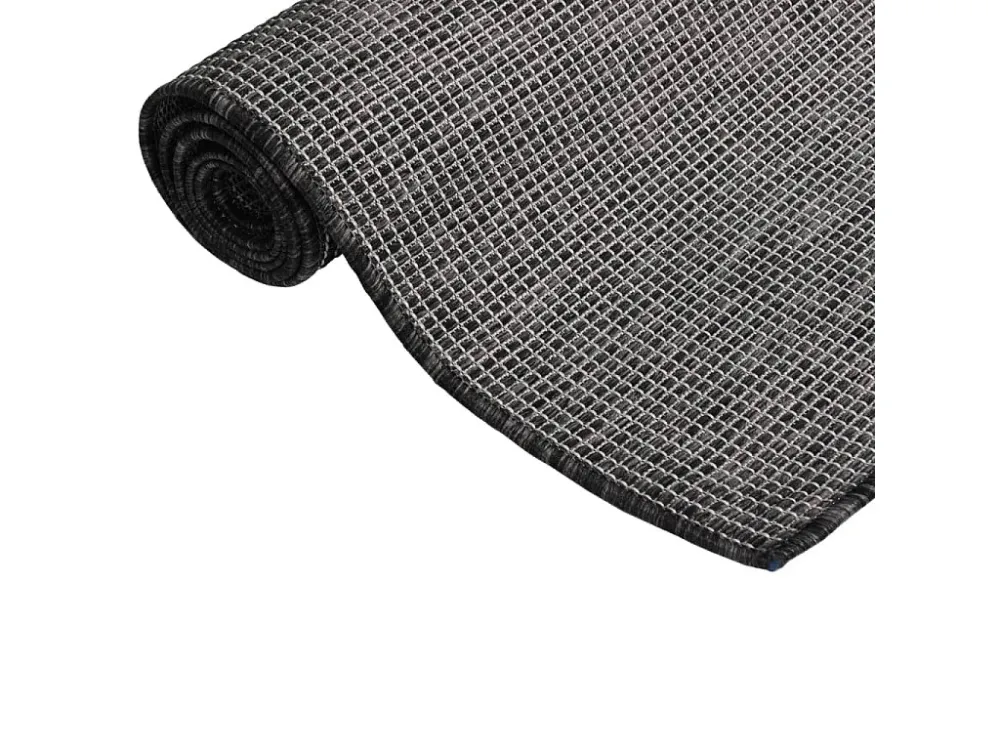 Tappeto da esterno tessitura piatta 120x170 cm Grigio