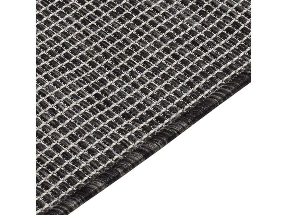 Tappeto da esterno tessitura piatta 120x170 cm Grigio