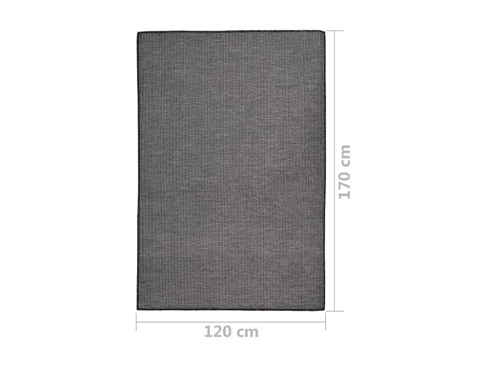 Tappeto da esterno tessitura piatta 120x170 cm Grigio