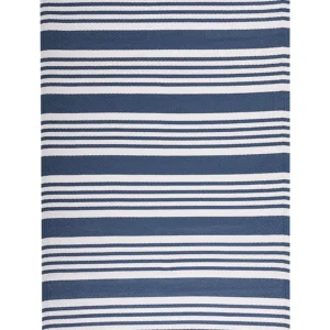 Tappeto da giardino blu ombroso e bianco 120 x 180 cm ELURU