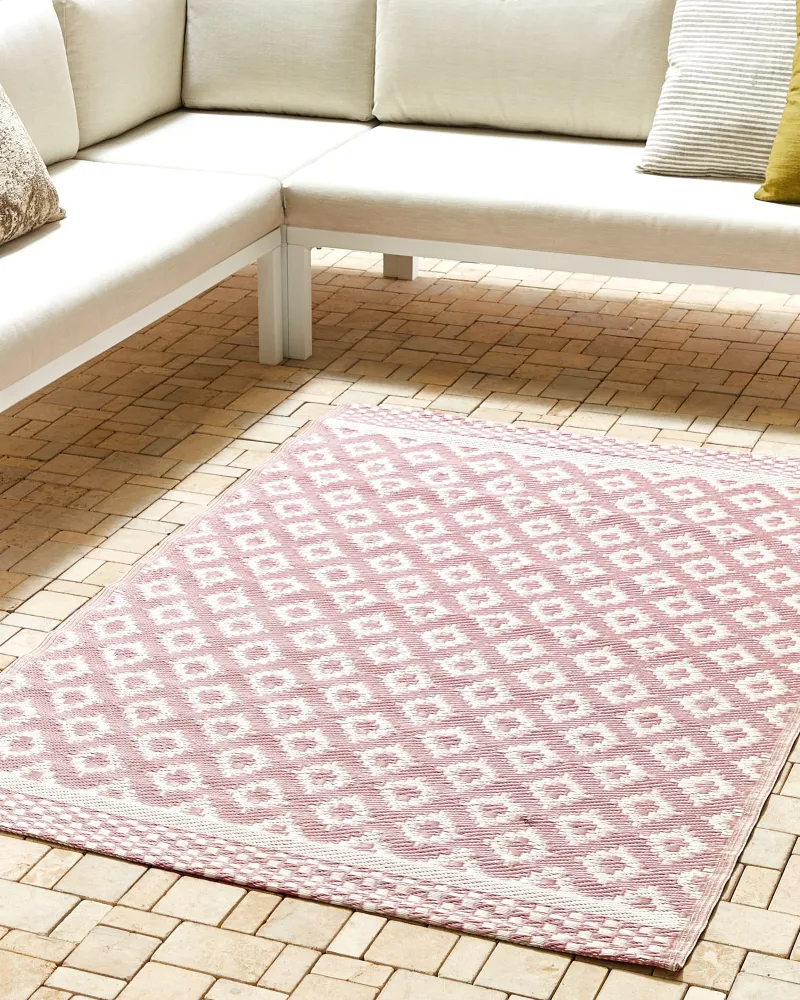 Tappeto per esterni 120 x 180 cm rosa THANE