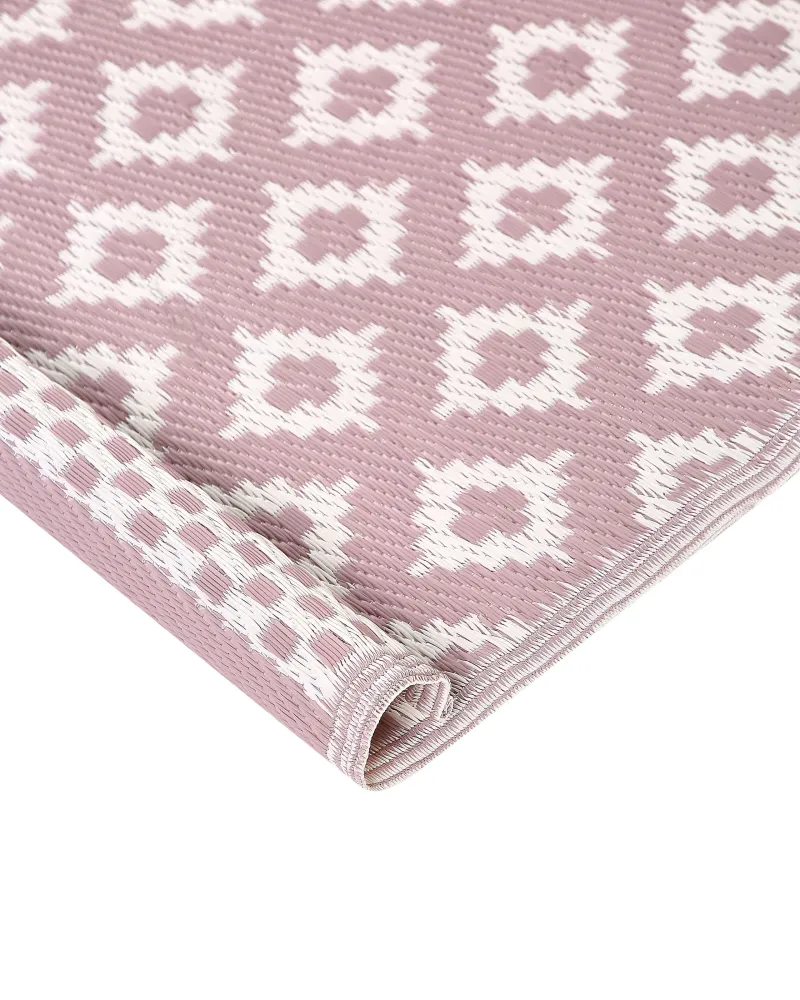Tappeto per esterni 120 x 180 cm rosa THANE