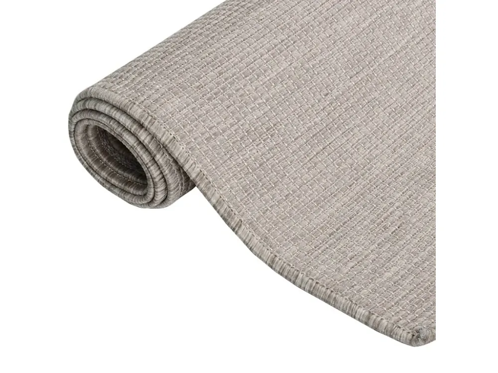 Tappeto per esterni tessitura piatta 120x170 cm Tortora
