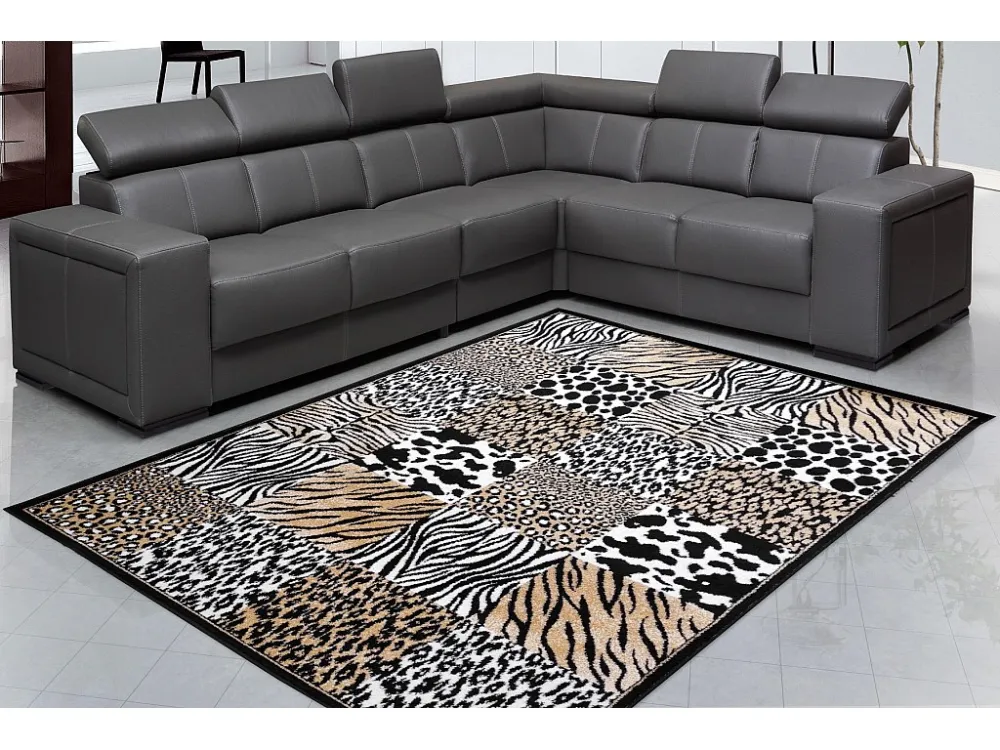 Tappeto Salotto| 66X110CM| Composizione 100% Polipropilene| Spessore 11MM| Base D'iuta| Antiscivolo| Animale