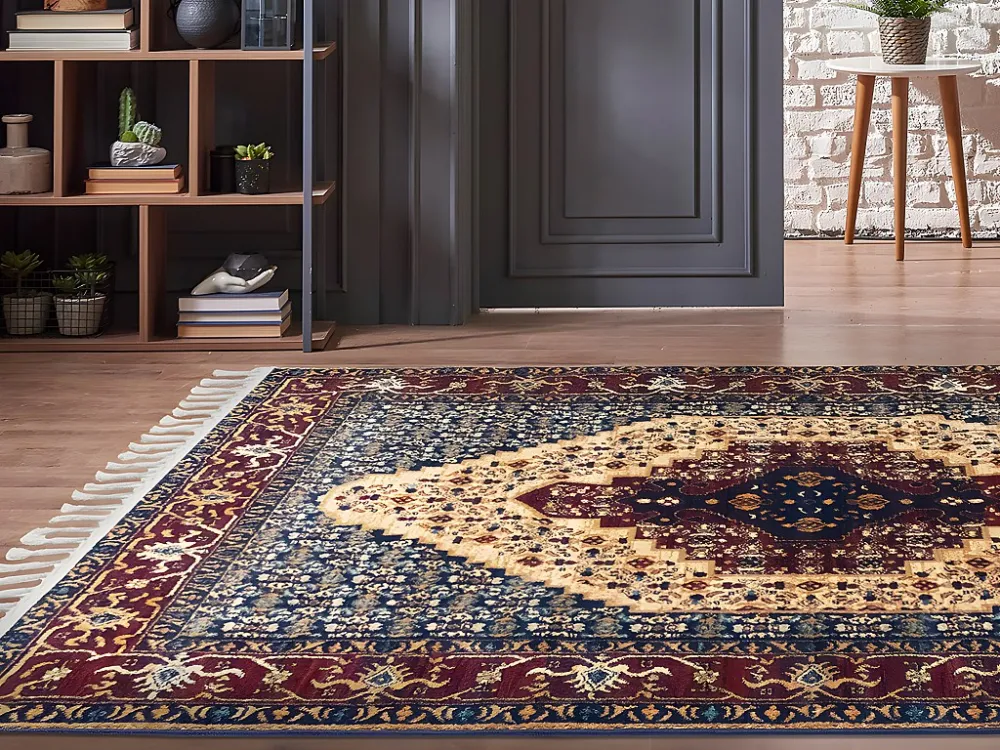 Tappeto stile orientale 160 x 230 cm Rosso e Blu ANKARA