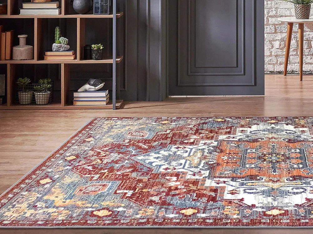 Tappeto stile orientale 200 x 290 cm Rosso e Blu KALYAN