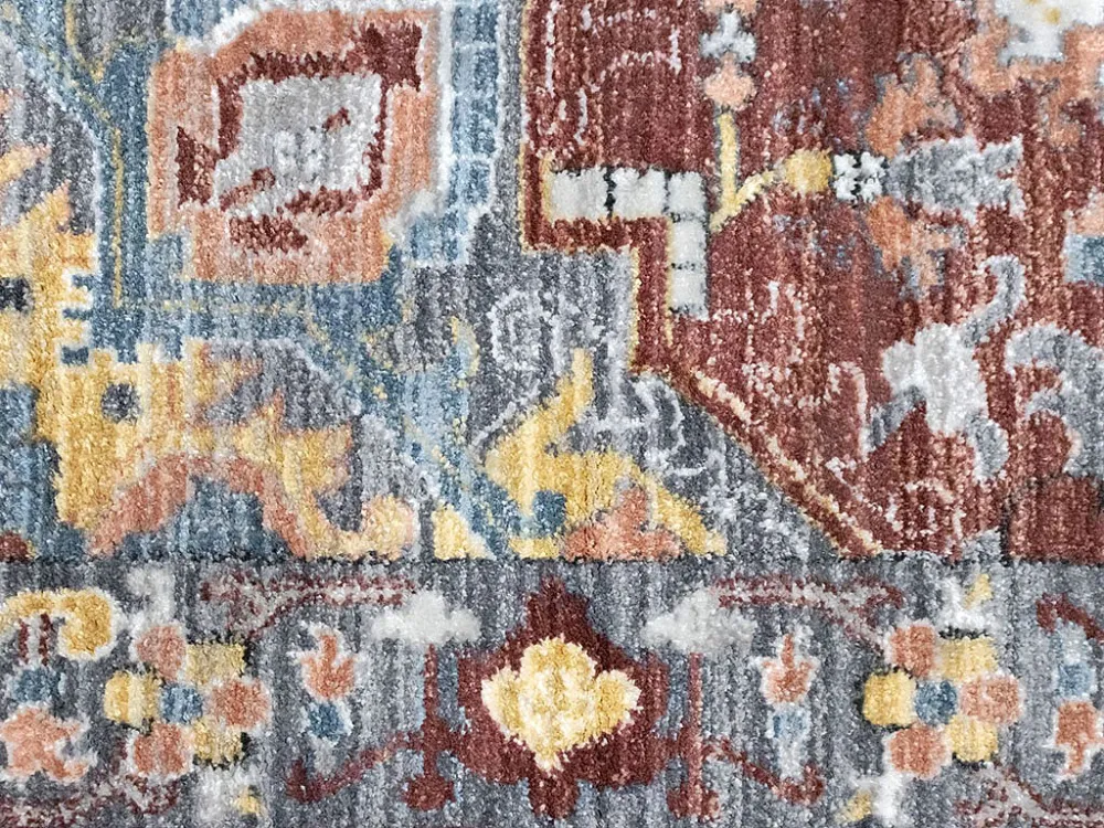 Tappeto stile orientale 200 x 290 cm Rosso e Blu KALYAN