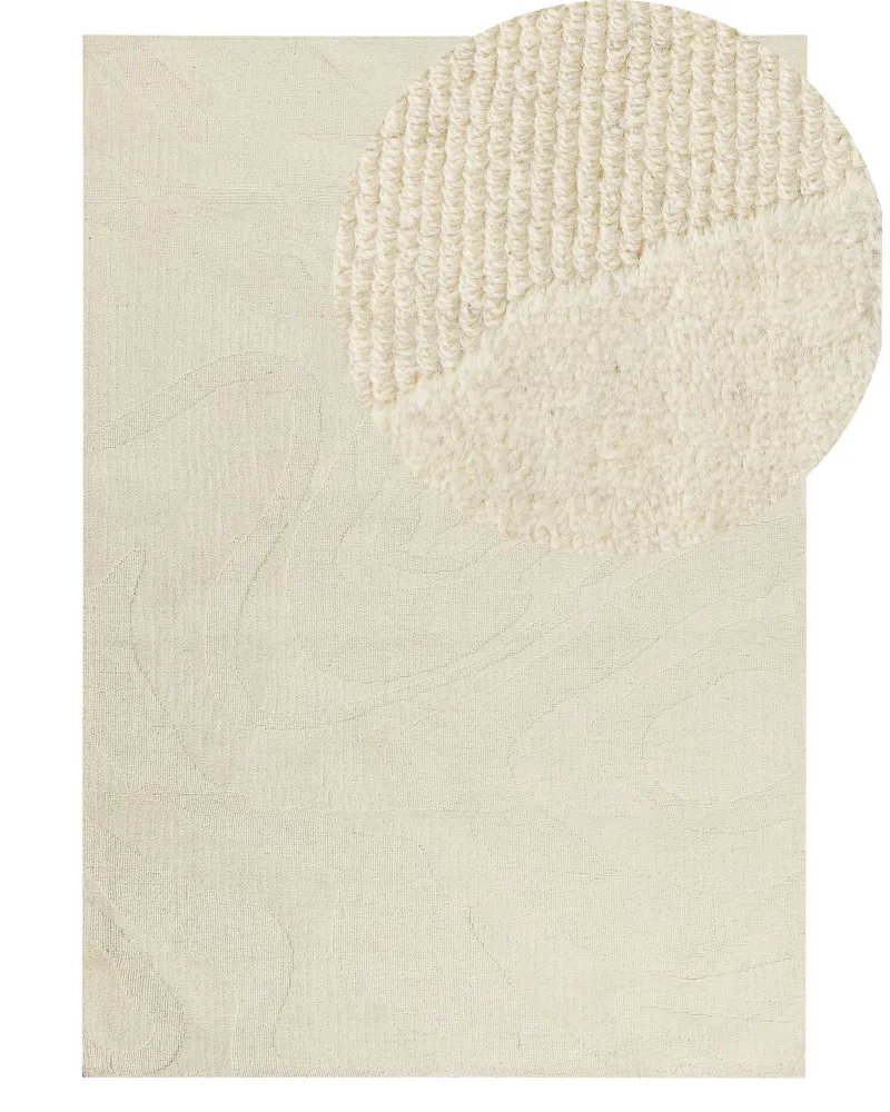 Tappeto lana crema 160 x 230 cm SASNAK