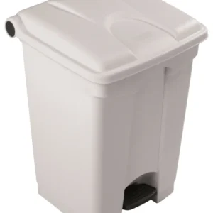 Pattumiera pedale rettangolare bianca 45lt 41x40cm H60cm