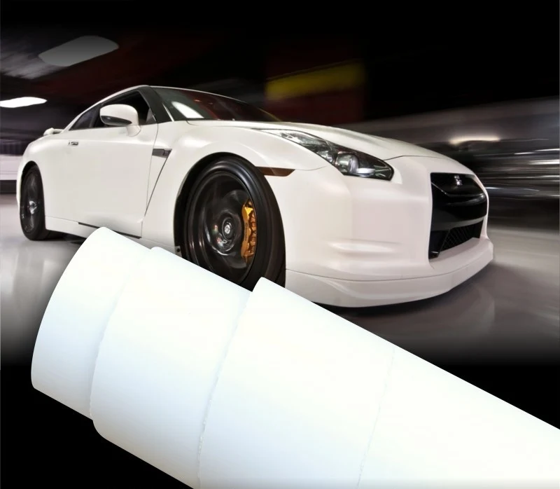 Pellicola Adesiva Bianco Opaco 30x152Cm Wrapping Auto Moto Matte Vinile Ac Accessori Auto