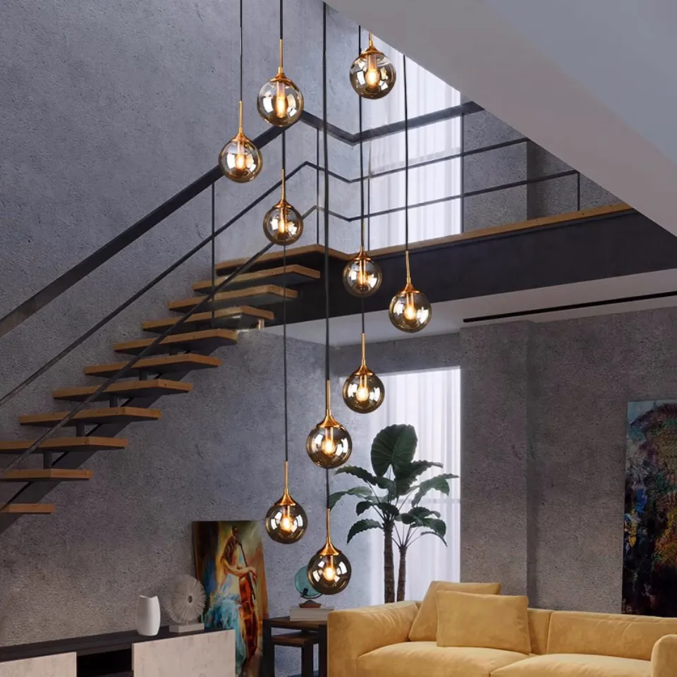Moderno LED Glass Ball soffitto luci sospensione - Camera da letto comodino e soggiorno Home Décor illuminazione ATY Home...