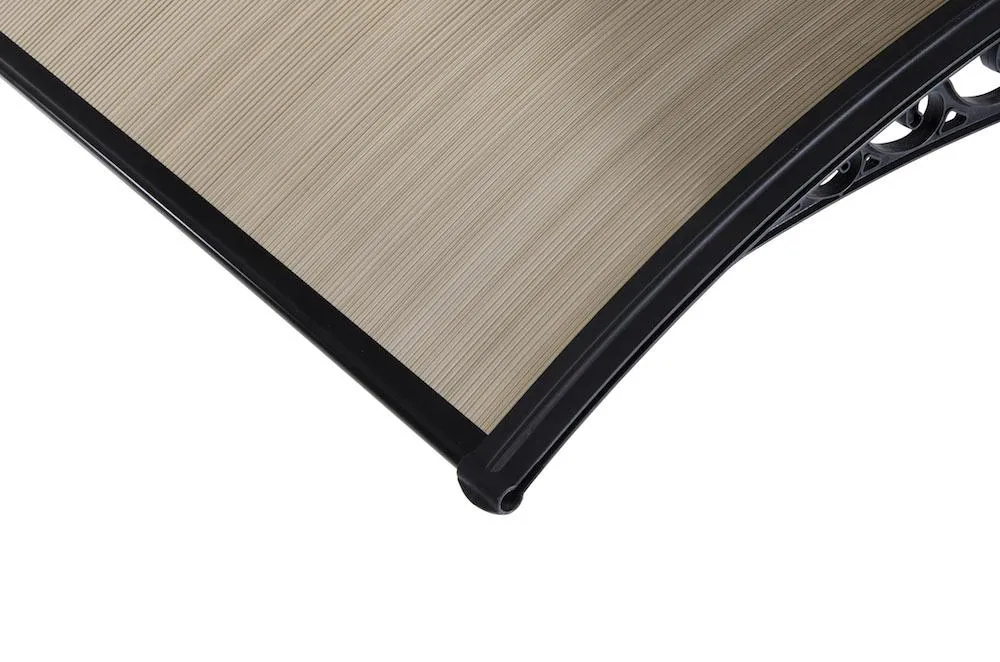 Pensilina Tettoia Modulabile Policarbonato Alveolare Nero Fumè 100X80cm Bertozzi Naxos