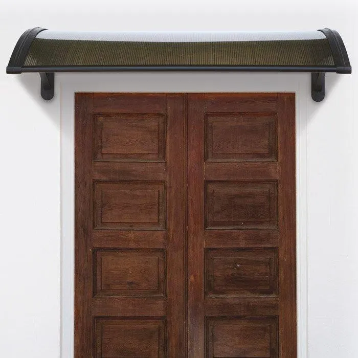 Pensilina Tettoia Modulabile Policarbonato Alveolare Nero Fumè 100X80cm Bertozzi Naxos