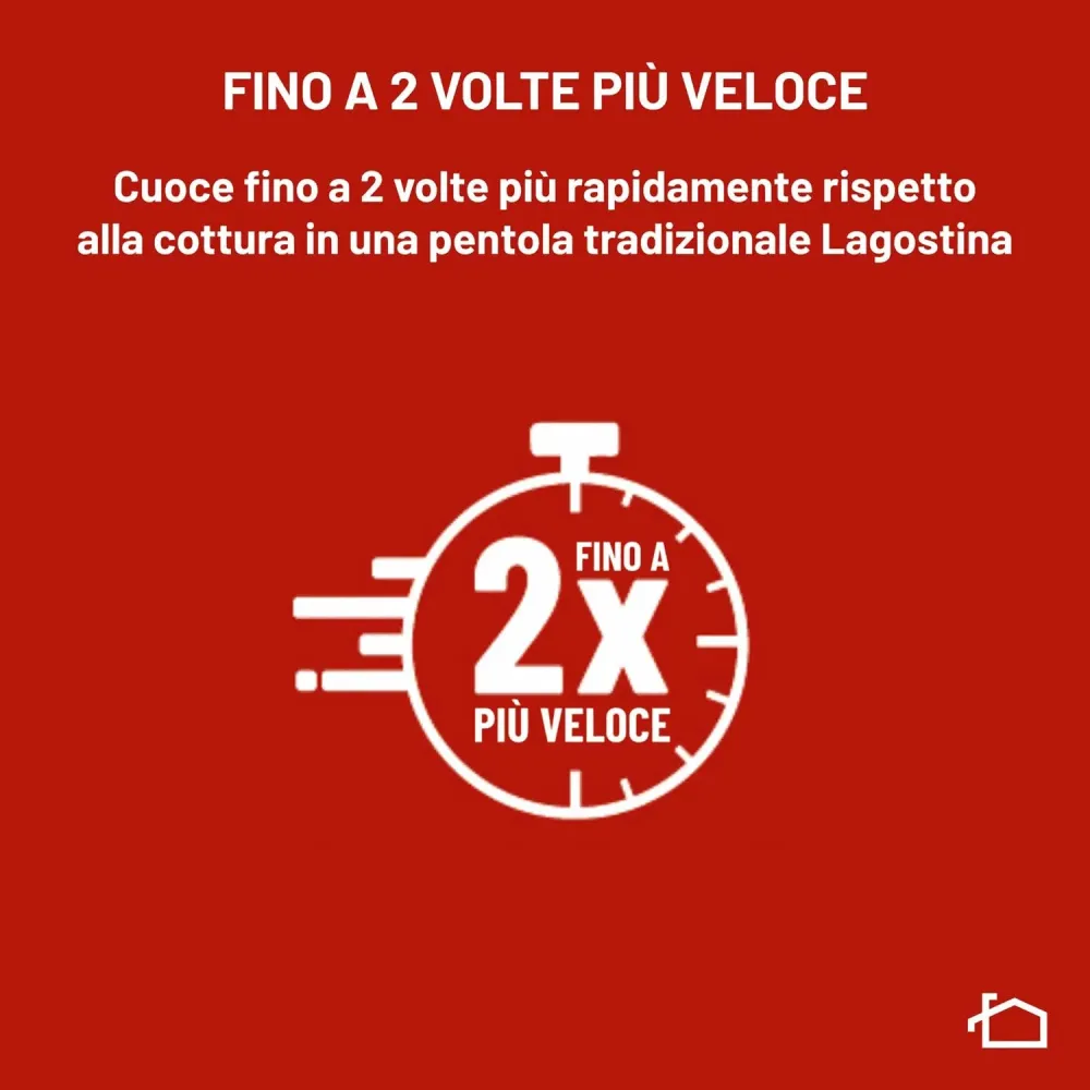 LAGOSTINA Pentola Pressione Diva Lagoeasy'Up 3,5L Acciaio Inox 18/10