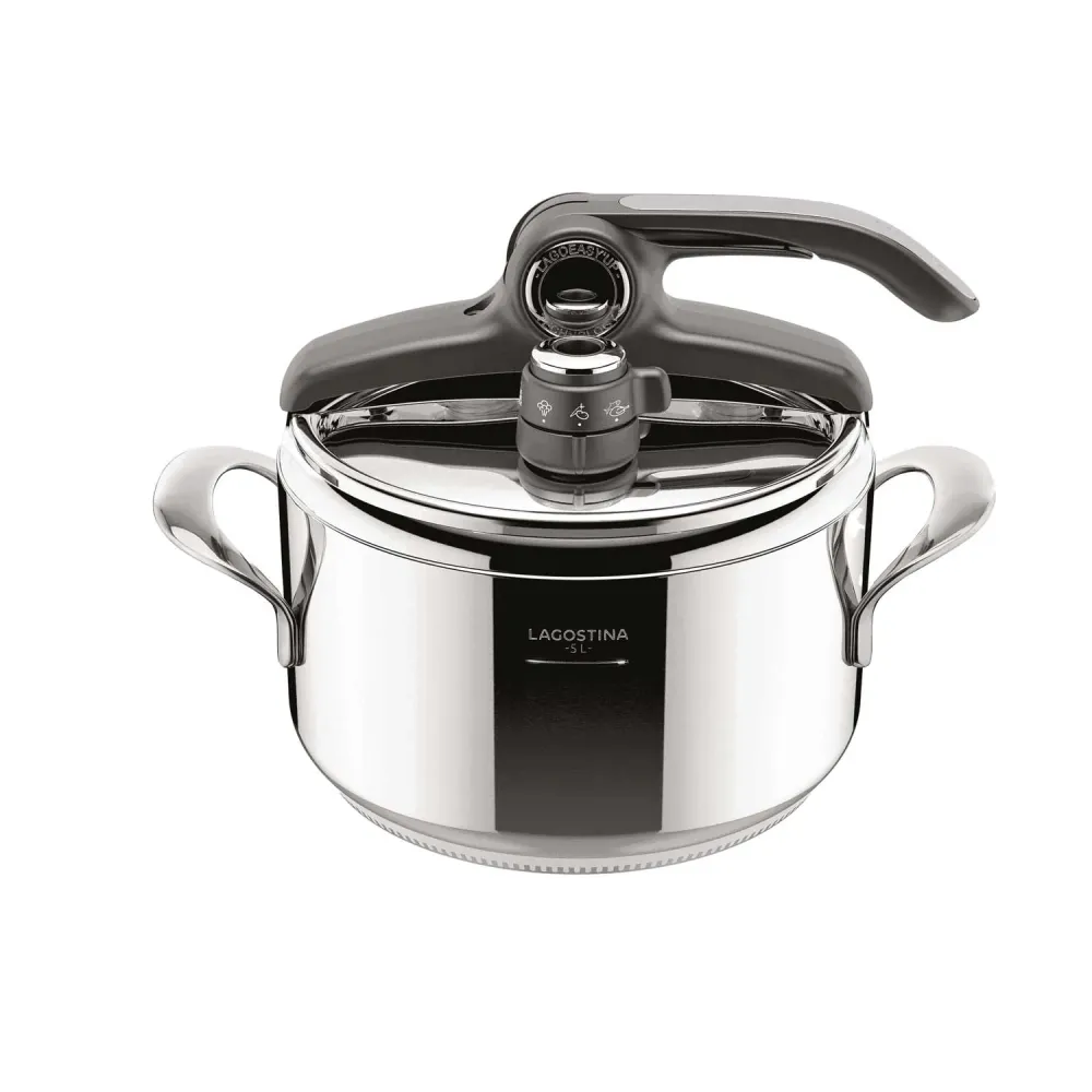 LAGOSTINA Pentola Pressione Diva Lagoeasy'Up 5L Acciaio Inox 18/10