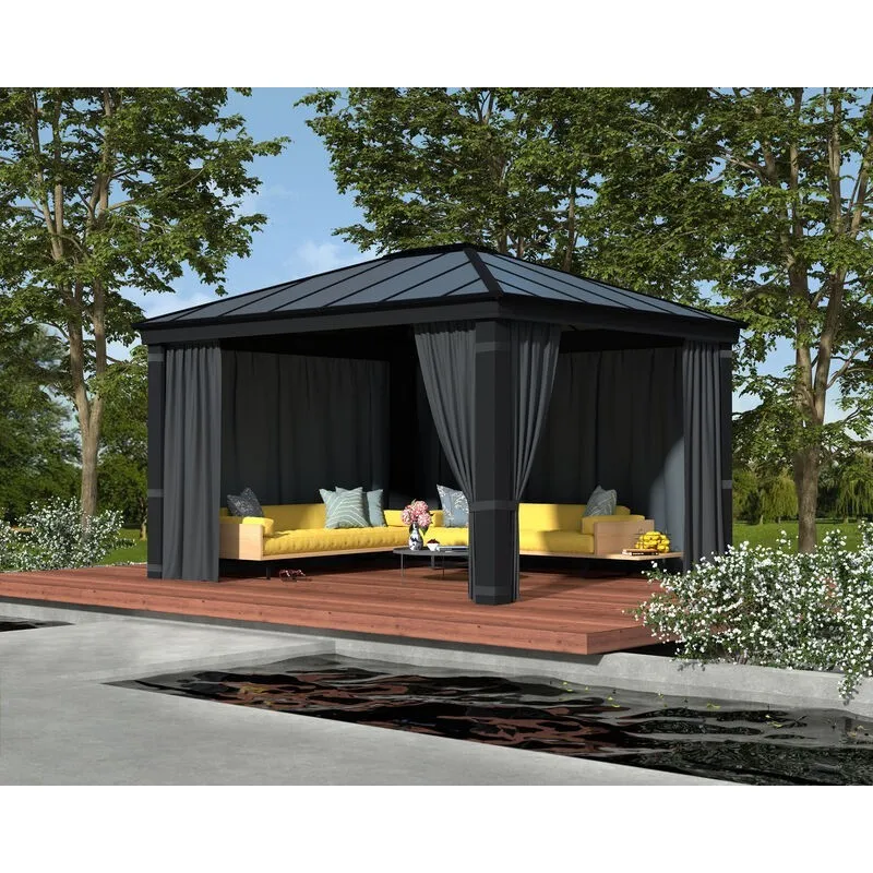 Canopia Set Di Tende Per Gazebo Dallas 3.6X4.3 m con Zanzariera Integrata