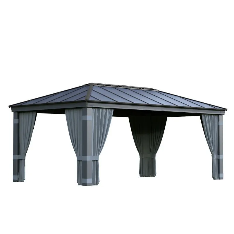 Canopia Set Di Tende Per Gazebo Dallas 3.6X6 m Resistente al Vento