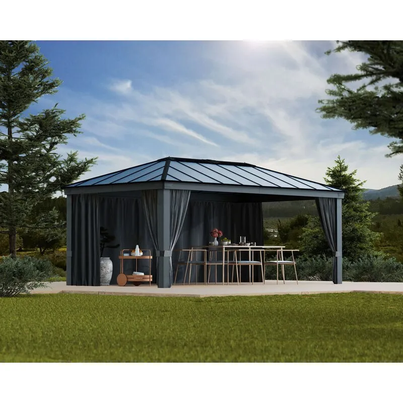 Canopia Set Di Tende Per Gazebo Dallas 3.6X6 m Resistente al Vento