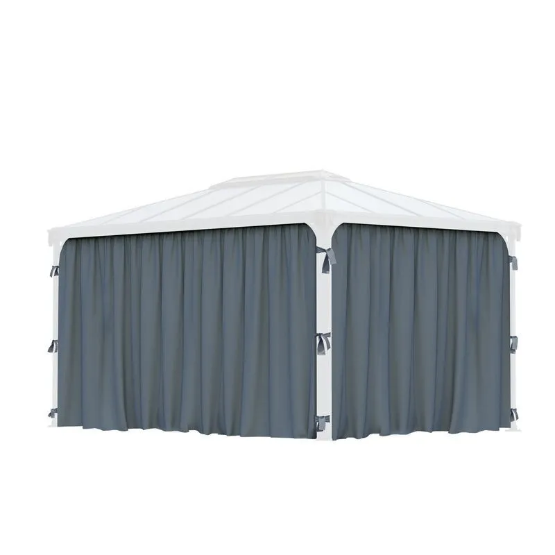 Canopia Set Di Tende Per Gazebo Martinique 4X2.2 m con Montaggio Rapido