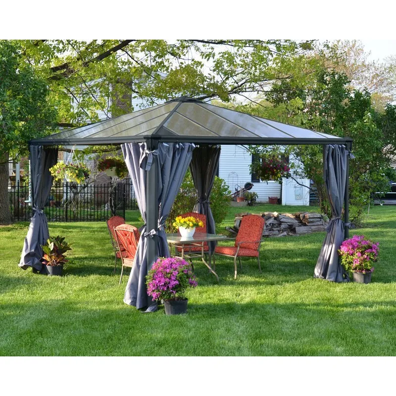 Canopia Set Di Tende Per Gazebo Martinique 4X2.2 m con Montaggio Rapido