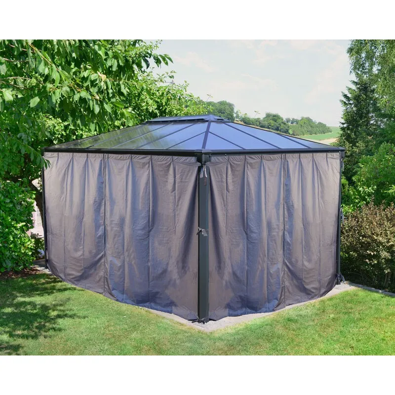 Canopia Set Di Tende Per Gazebo Martinique 4X2.2 m con Montaggio Rapido
