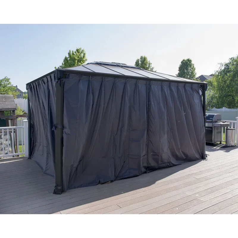 Canopia Set Di Tende Per Gazebo Martinique 4X2.2 m con Montaggio Rapido