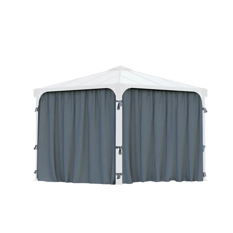 Canopia Set Di Tende Per Gazebo Palermo E Milano 3.7X2.2 m con Montaggio Rapido