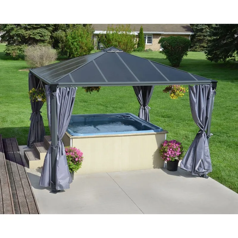Canopia Set Di Tende Per Gazebo Palermo E Milano 3.7X2.2 m con Montaggio Rapido